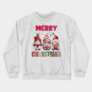 Merry Christmas Gnome Family Funny Xmas Tree Women Men Kids Crewneck Sweatshirt